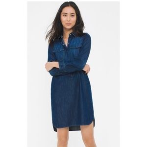 White House Black Market Denim Shirtdress
